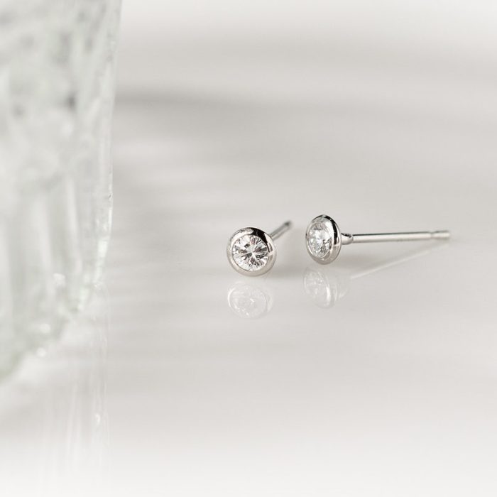 Bezel Diamond Studs