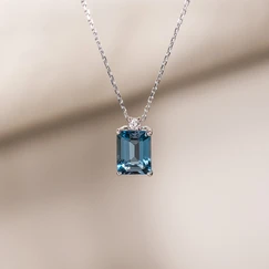 Dây chuyền đá Topaz xanh London