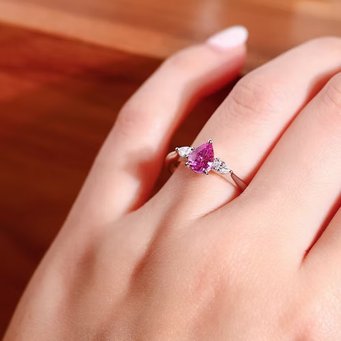 Elia Ring with Pink Sapphire