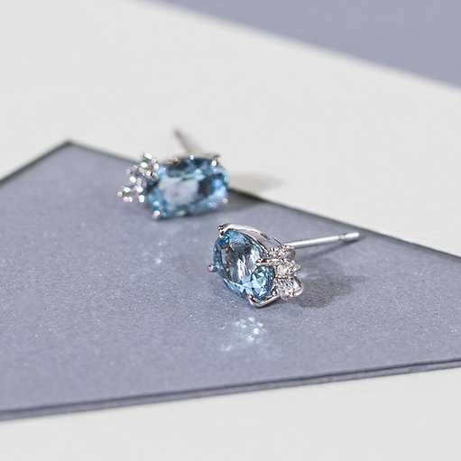 Aspen Aquamarine Studs