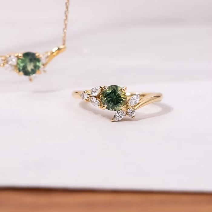 Fleur Ring with Montana Sapphire