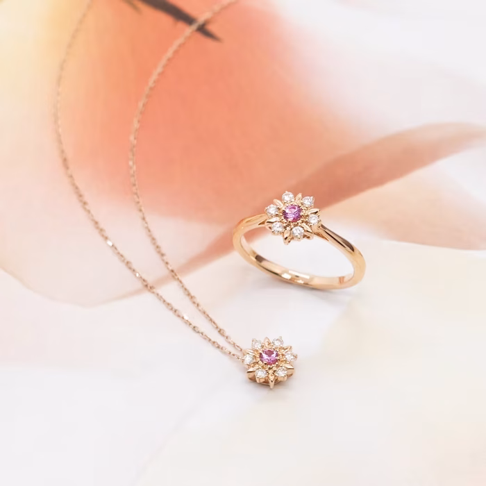 Ichirin Ring with Pink Sapphire