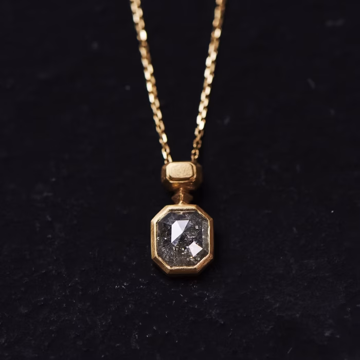 Smoke Natural Grey Diamond Necklace